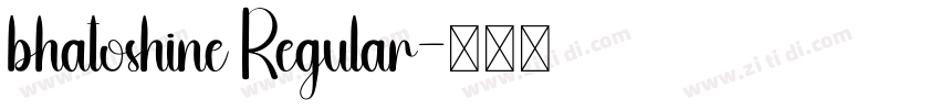bhatoshine Regular字体转换